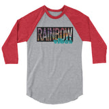 Rainbow Vibes 3/4 sleeve raglan shirt